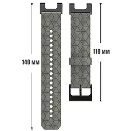Ремінець Primolux Dimond силіконовий для годинника Xiaomi Amazfit T-Rex (A1918) / T-Rex Pro (A2013) - Grey - мініатюра 5