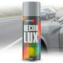 Грунтівка Акрилова Nowax Спрей 450 мл Сіра (slate grey/ral9010) NX48048