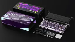 GravaStar Клавіатура магнітна Mercury V75 Pro 80keys, GravaStar x Gateron Jade Gaming, USB-A, 8k, RGB, Iron Purple - мініатюра 2