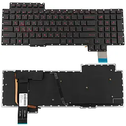 Клавіатура для ноутбука ASUS (G752 series ) rus чорний без фрейма підсвічування клавіш