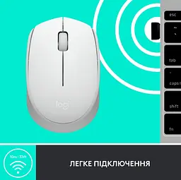 Миша комп'ютерна Logitech M171 Wireless Mouse, White (910-006867) (6857590) - мініатюра 7