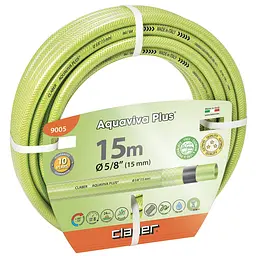 Шланг садовий для поливу Claber Aquaviva Plus 9005 (15 м, 5/8", 5 шарів)