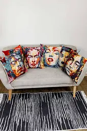 Подушка декоративна гобеленова 45х45 см MARILYN (029980) - мініатюра 4