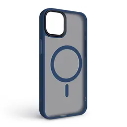 Чехол для Apple iPhone 15 Plus, Uniq MagCase, синий, противоударный, панель-накладка с MagSafe, ударопрочный TPU+PC, с магнитом MagSafe, поддержка полноценной беспроводной зарядки, ArmorStandart (ARM75301) - мініатюра 2