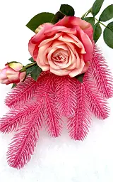 Гілка хвойна лита Hvoya Blush Pink рожева 33 см 250 шт. - мініатюра 2
