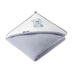 Рушник з капюшоном Akuku Медведик 100x100 см сірий (A1258)