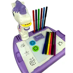 Дитячий столик для малювання G-Toys Єдиноріг з проектором та фломастерами (Art Set-6) - мініатюра 4