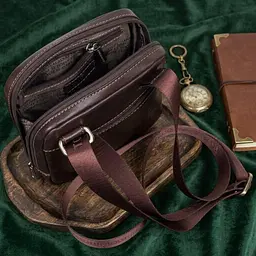 Чоловіча сумка Tony Perotti натуральна шкіра Italico 6056G-15 (90106) Коричнева - мініатюра 10