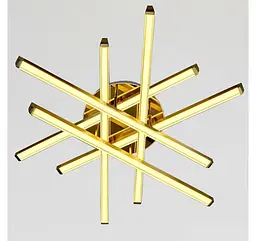 Золота стельова LED-люстра Artlight W165/6GD 85 Вт, 3 режими світла, 73×71 см, від 16-25 м² - мініатюра 4