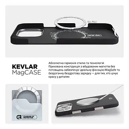 Чехол ArmorStandart BlackIcon Aramid Plain MagCase для Apple iPhone 16 Pro Max Black (ARM90170) - мініатюра 8