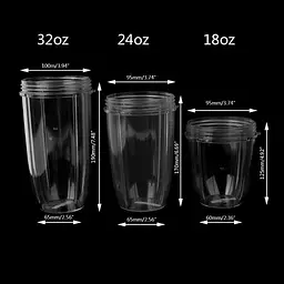 Пластиковий стакан для блендера-подрібнювача (харчовий екстрактор) NUTRIBULLET 600 Вт 900 Вт 680 мл - мініатюра 8