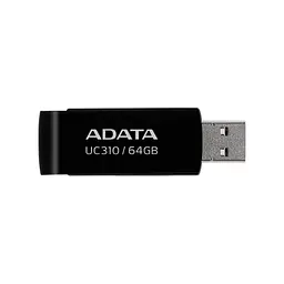 USB флеш накопичувач ADATA 64GB UC310 Black USB 3.0 (UC310-64G-RBK) - мініатюра 2