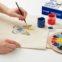 Фарби акрилові для тканини Kite Creative 6 кольорів 20 мл (K-277) - мініатюра 4