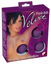 Вагінальні кульки Velvet Balls Triple, 19 см, фіолетовий - мініатюра 3