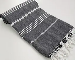 Рушник пештемаль Turkey Towel 100х180 см легкий великий для пляжу басейну бані сауни підстилка на дачу пікнік природу відпустку море Organik сірий