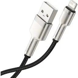 Кабель Baseus Cafule Series Metal Data Cable USB to IP 2.4A 0.25m black (CALJK-01) - мініатюра 3