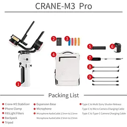 Стабілізатор відеозйомки Zhiyun Crane M3 Pro [71905] - мініатюра 2
