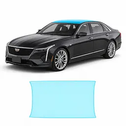 Антигравійна захисна бронеплівка за лекалами для Cadillac CT6 I facelift 2019-2020 - зона даху