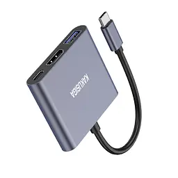 Конвертор USB Hub Kakusiga KSC-750 Type-C на USB 3.0 HDMI Type-C PD - мініатюра 2