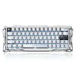 Ігрова дротова магнітна клавіатура GravaStar Mercury V60 Pro Deluxe Edition / Magnetic GravaStar UFO Switch / with Keycap Set / Chrome Silver