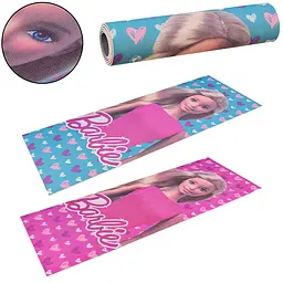 Килимок для йоги та фітнесу Barbie із принтом із ПВХ, 173х61х0.6 см (BY0102)