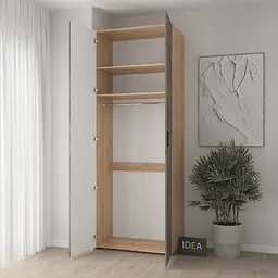 Шафа для одягу з однією штангою С-8.3 Дуб крафт/Юпітер Idea - мініатюра 2