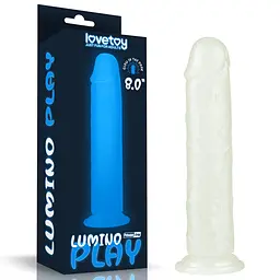 Фалоімітатор неоновий Lumino Play Dildo 21 см синій - мініатюра 2