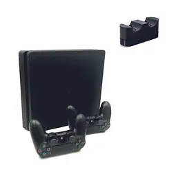 Консоль Sony PlayStation 4 SLIM 1TB Black обслугована + 2 Геймпада бездротових DualShock 4 + Dualshock 4 Charging Station + гарантія Б/В