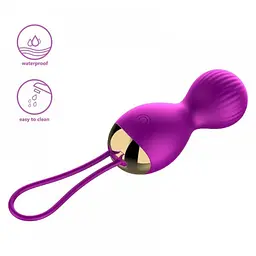 Вагінальні кульки Vibrating Silicone Kegel Balls USB 7 Function Фіолетовий - мініатюра 2