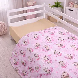 Підковдра бязь MirSon Tiny Giraffes pink 175х210 см (2200012572580)