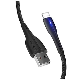 Дата кабель USB 2.0 AM to Lightning 1.0m led black ColorWay (CW-CBUL034-BK) - мініатюра 4
