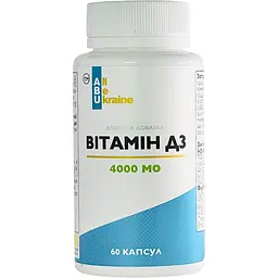 Вітамін D3 All be Ukraine 4000 МО 60 капсул