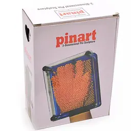 Експрес скульптор Pinart 3D Пін-арт іграшка для творчості та антистрес, сувенір з відбитком руки настільний декор 17.5 см синій - мініатюра 7
