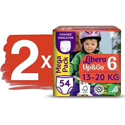 Підгузки-трусики Libero Up&Go 6 (13-20 кг) 108 шт. - мініатюра 2