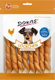 Ласощі для собак Dokas Lockchen Завитки з курячою грудкою