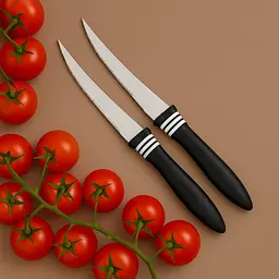Набір ножів кухонних, 2 шт., для томатів та м'яких овочів, Kitchen Master Білий 87555 - мініатюра 7