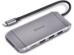Мультипортовий адаптер REAL-EL CQ-900 Space Grey (EL123110003) - мініатюра 2