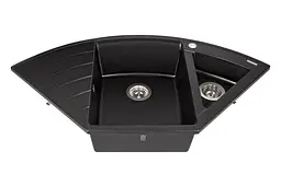 Кухонна мийка гранітна Miraggio Europe black 1100x575x205 00207207, Чорний - мініатюра 2