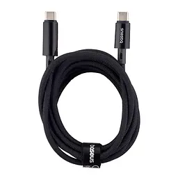 Кабель Baseus Lit Button-Control Fast Charging Data Cable USB-C to USB-C 100W 2m Black - мініатюра 3