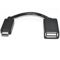 Кабель REAL-EL USB Type-C - USB V 2.0 (M/F), 0.1 м, чорний (EL123500030)