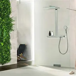 Душова система Hansgrohe Rainmaker Select Showerpipe 460 2jet з термостатом хром/білий 27109400, Хром - мініатюра 4