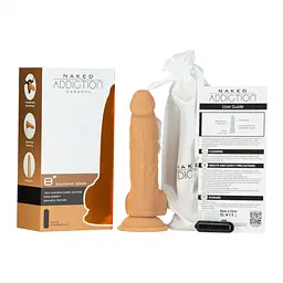 Фалоімітатор Naked Addiction - 8 Silicone Dual Density Dildo Vanilla ADDICTION SX2236 101079 - мініатюра 2