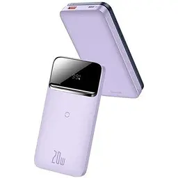 Портативна батарея Powerbank Baseus Wireless Charger Magnetic 10000 mAh 20W PPCX010005 Purple - мініатюра 3