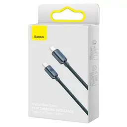 Кабель Baseus Type-C to Type-C Crystal Shine Series Fast Charging Data Cable 2m, 100W - мініатюра 2