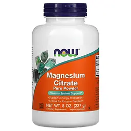 Вітаміни та мінерали NOW Magnesium Citrate Powder, 227 грам