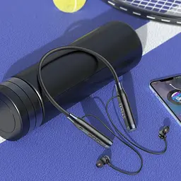 Бездротові навушники з мікрофоном вакуумні bluetooth навушники для бігу чорні MicroSD Hoco ES62 Pretty - мініатюра 4