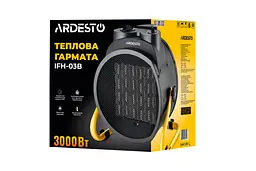 Теплова гармата Ardesto 3,0 кВт, площа обігріву 30 кв.м., чорний, підлоговий (IFH-03B) - мініатюра 2