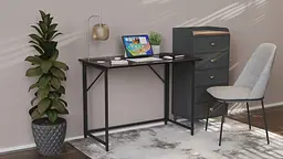 Стіл розкладний Моріс Ferrum-decor 750x1000x600 Чорний метал ДСП Венге Магія 16 мм (FRD-105402) - мініатюра 5