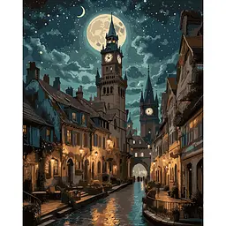Картина за номерами Santi Старовинне місто, 40x50см, LED підсвітка (956666)