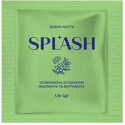 Зубна паста Splash мініатюра освіжаюча зі смаком жасмину та бергамоту